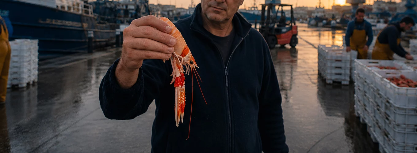 Cuidado artesanal en la selección y manipulación de cigala, Mariscos Pablo Iglesias, empresa de referencia en Galicia