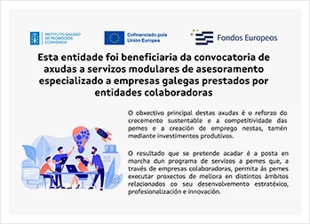 Certificado de subvención fondos europeos, Mariscos Pablo Iglesias, ayudas a empresas de mariscos en Galicia